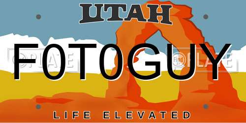 F0T0GUY Utah License Plate