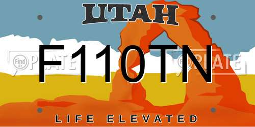 F110TN Utah License Plate
