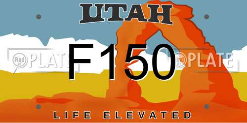 F150 Utah License Plate