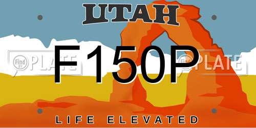 F150P Utah License Plate