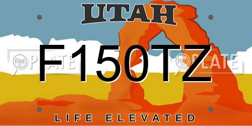 F150TZ Utah License Plate