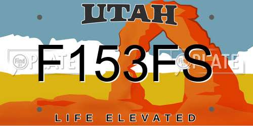 F153FS Utah License Plate