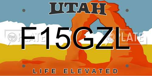 F15GZL Utah License Plate