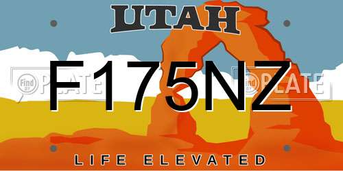 F175NZ Utah License Plate