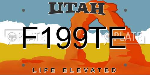 F199TE Utah License Plate