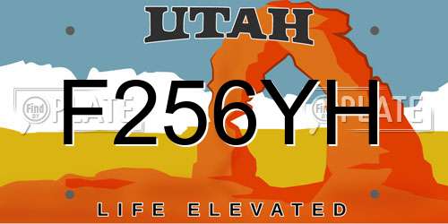 F256YH Utah License Plate