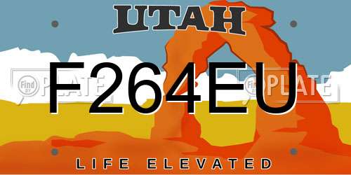F264EU Utah License Plate