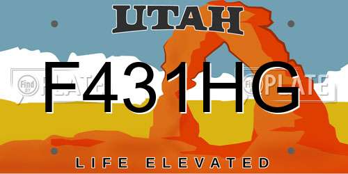 F431HG Utah License Plate