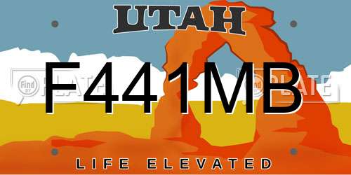 F441MB Utah License Plate
