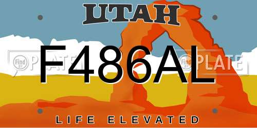 F486AL Utah License Plate