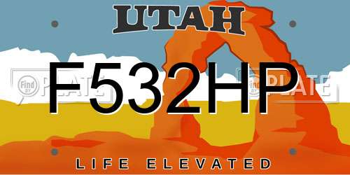 F532HP Utah License Plate