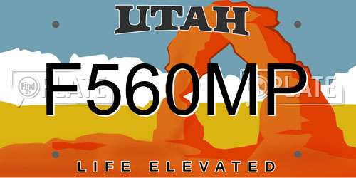F560MP Utah License Plate