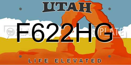 F622HG Utah License Plate
