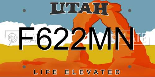 F622MN Utah License Plate