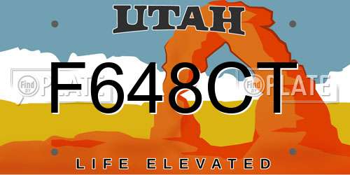 F648CT Utah License Plate