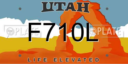 F710L Utah License Plate