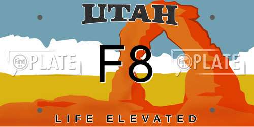 F8 Utah License Plate