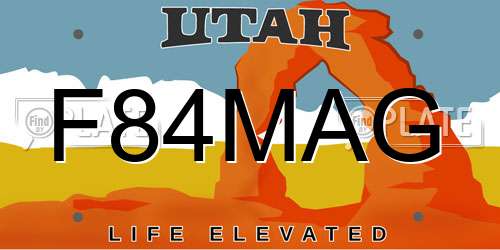 F84MAG Utah License Plate