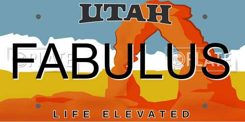FABULUS Utah License Plate