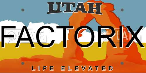 FACTORIX Utah License Plate