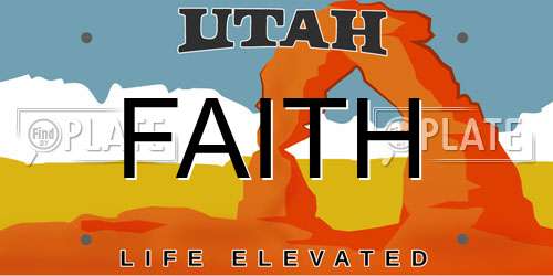FAITH Utah License Plate