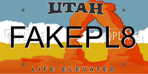 FAKEPL8 Utah License Plate