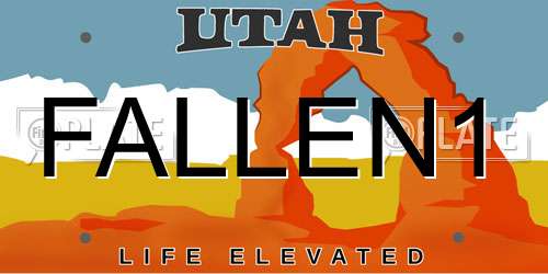 FALLEN1 Utah License Plate
