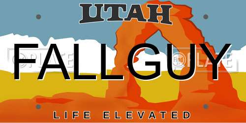 FALLGUY Utah License Plate