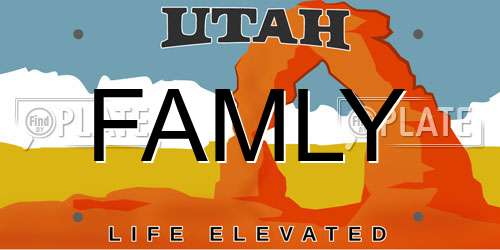 FAMLY Utah License Plate