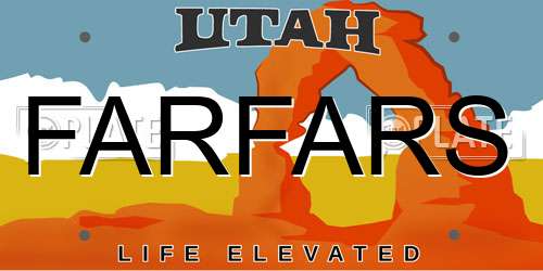 FARFARS Utah License Plate