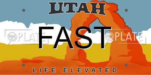 FAST Utah License Plate