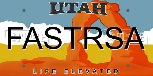 FASTRSA Utah License Plate