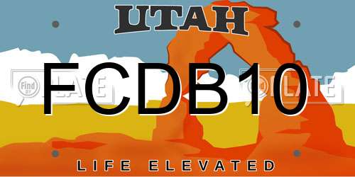 FCDB10 Utah License Plate
