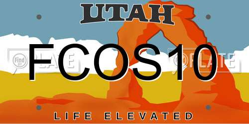 FCOS10 Utah License Plate