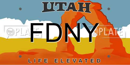 FDNY Utah License Plate