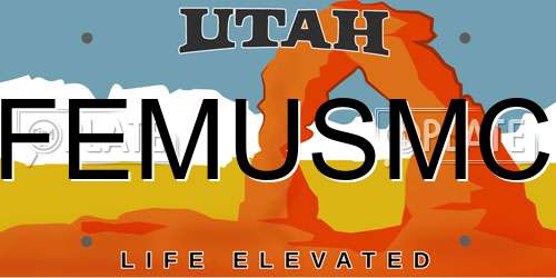 FEMUSMC Utah License Plate
