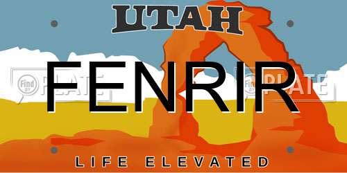 FENRIR Utah License Plate