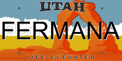 FERMANA Utah License Plate