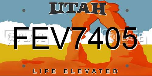 FEV7405 Utah License Plate