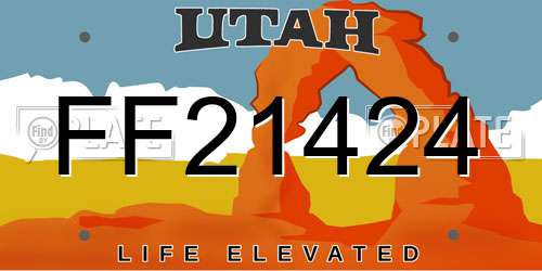 FF21424 Utah License Plate