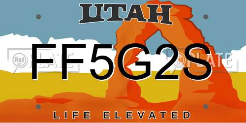 FF5G2S Utah License Plate