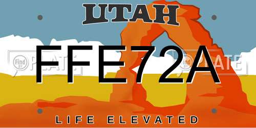 FFE72A Utah License Plate