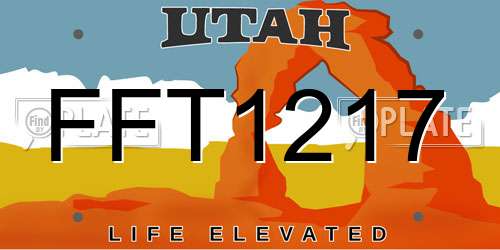 FFT1217 Utah License Plate