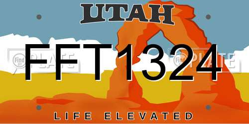 FFT1324 Utah License Plate