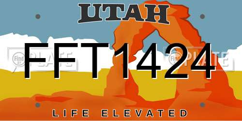 FFT1424 Utah License Plate