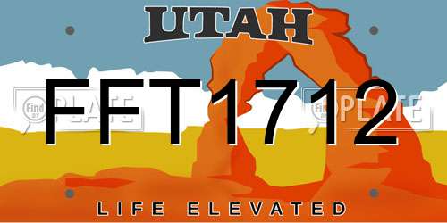 FFT1712 Utah License Plate