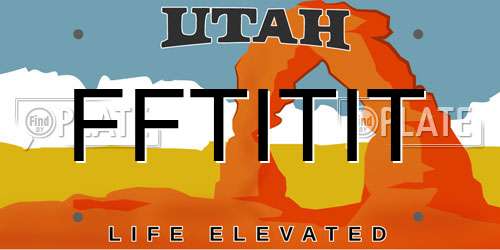 FFTITIT Utah License Plate