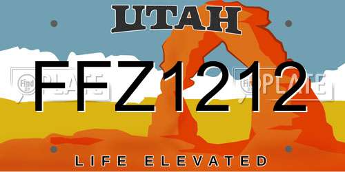FFZ1212 Utah License Plate