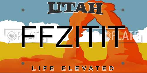 FFZITIT Utah License Plate