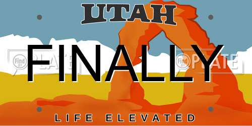 FINALLY license plate in UT state